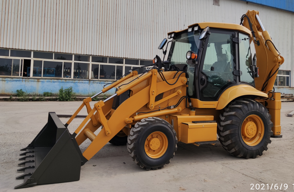 Экскаватор-погрузчик разноколесный SHANMON 388-II Кабина с защитой от крена