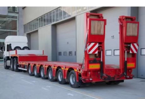 Полуприцеп – Трал 80 тонн телескопический с бортами и расширителями, 6-ти осный LUXUDA